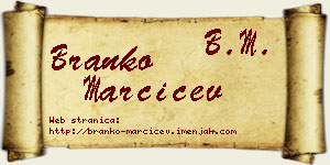 Branko Marčićev vizit kartica